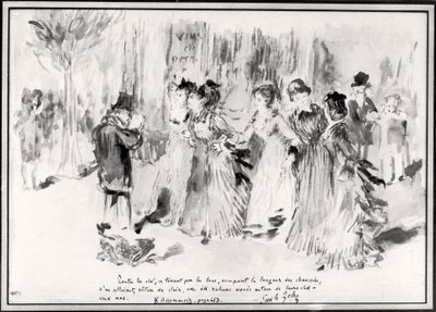 LAssommoir（1876-77）のイラスト、Emile Zola（1840-1902）、453ページ（紙で洗う） 作： Pierre Auguste Renoir